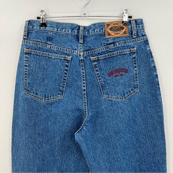 Paris Sport Club Vintage 80 90’s 100% Cotton High Rise Mom Tapered Leg Size 14 - Picture 10 of 10